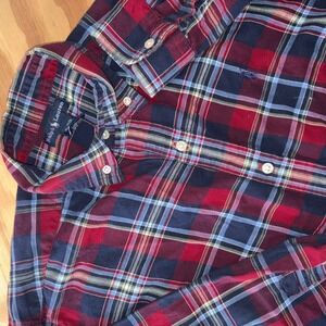 Polo Ralph Lauren Boys Tartan Plaid Button Down XL 20 Shirt